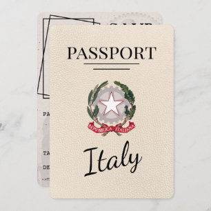 Ivoor Italië Paspoort Save The Date