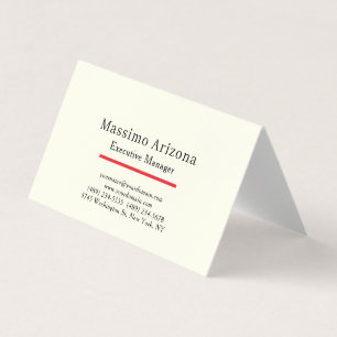 Ivoor Kleur Eenvoudig Modern Minimalistisch  Visitekaartjes