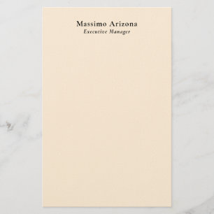 Ivoor Kleur Eenvoudig Professioneel Modern Minimal Briefpapier