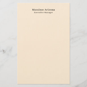Ivoor Kleur Eenvoudig Professioneel Modern Minimal Briefpapier