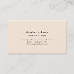 Ivoor Kleur Eenvoudig Professioneel Modern Minimal Visitekaartje