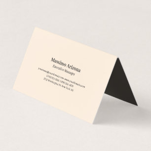 Ivoor Kleur Eenvoudig Professioneel Modern Minimal Visitekaartjes