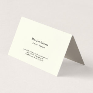 Ivoor Kleur Eenvoudig Professioneel Modern Minimal Visitekaartjes