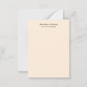 Ivoor Kleur Effen Professioneel Modern Minimalisti Notitiekaartje