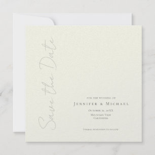 Ivoor Kleur Professionele Minimalistische Moderne Save The Date