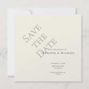 Ivoor Kleur Professionele Minimalistische Moderne Save The Date