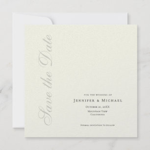 Ivoor Kleur Professionele Minimalistische Moderne Save The Date