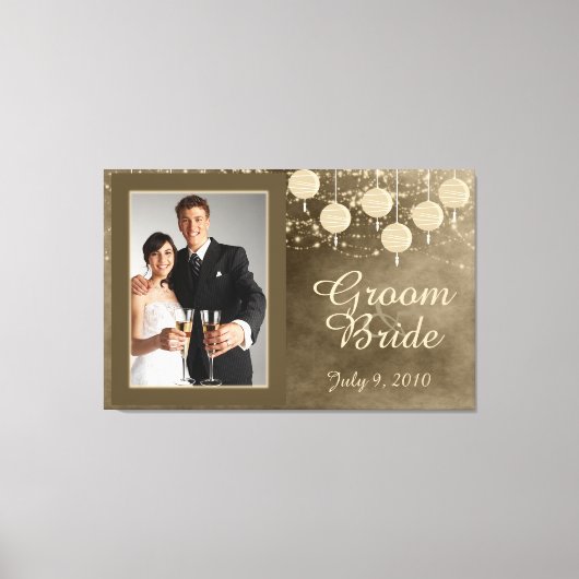 Ivoor Lantaarns Huwelijk Keepsake Canvas Afdruk (Voorkant)