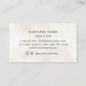 Ivoor Marmer Custom Logo Business Afspraakkaart Afsprakenkaartje (Achterkant)