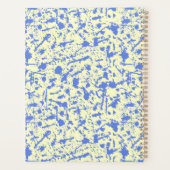 Ivoor met blauw waterverf splaatstontwerp planner (Achterkant)