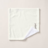 Ivoor minimalistisch grappig monogram handtekening bad handdoek (Wasdoekje)
