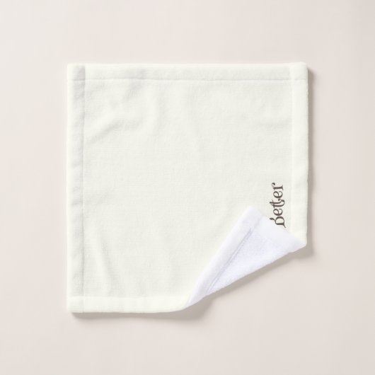 Ivoor minimalistisch grappig monogram handtekening bad handdoek (Wasdoekje)
