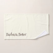 Ivoor minimalistisch grappig monogram handtekening bad handdoek (Handdoek)