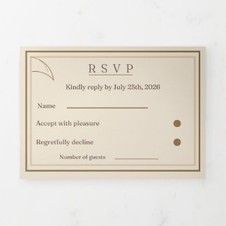 Ivoor Minimalistische Trouw RSVP Kaart | Overeenko