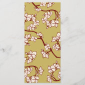 Ivoor Peach/Pramenbloesem Dubbel Geluk Huwelijk Menu (Achterkant)