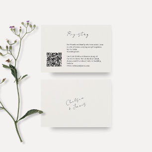 Ivoor QR Code Wedding Registry Enclosure Kaart
