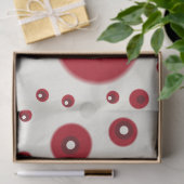 Ivoor Rode Stippen Funky Patroon Decoupage Tissuepapier (Geschenk)