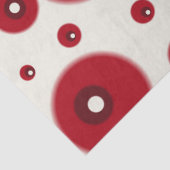 Ivoor Rode Stippen Funky Patroon Decoupage Tissuepapier (Detail)