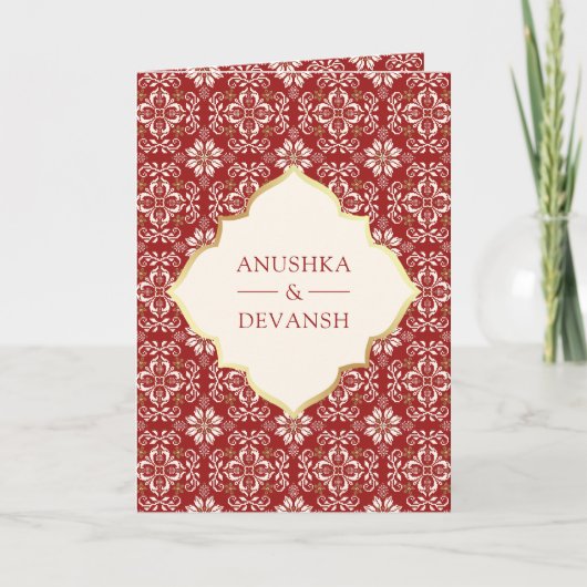 Ivoor rood patroon Alles in een Indiase bruiloft (Voorkant)