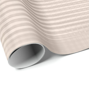 Ivoor Roos Parel Metallic Grill Stripes Skinny Lux Cadeaupapier