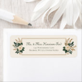 Ivoor Rozen Goudbes Botanisch Frame Etiket (Insitu)