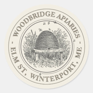 ivoor schuine beschermhuls ronde sticker