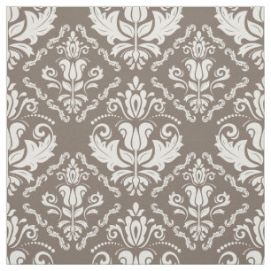  Ivoor Taupe Damask Stijlvol Patroon Stof