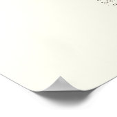 Ivoor & Taupe Elegant Script 8 tafel Zitgrafiek Poster (Hoek)