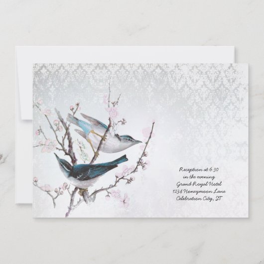 Ivoor vogelkooien Tortelduifjes Kaart (Achterkant)