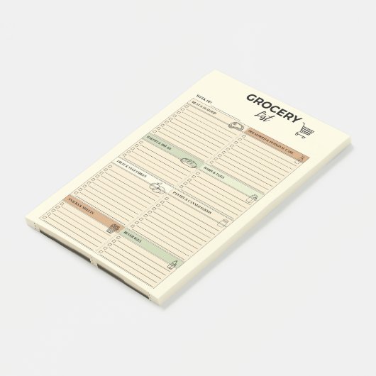 Ivoor Weekly Boodschappenlijst - Post-it® Notes (Schuin)