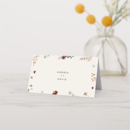 Ivoor Wildbloemen & Romantisch Script Herfst Bruil (Achterkant)