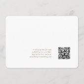 Ivoor & Wit | Script Wedding Details QR Code Informatiekaartje (Achterkant)