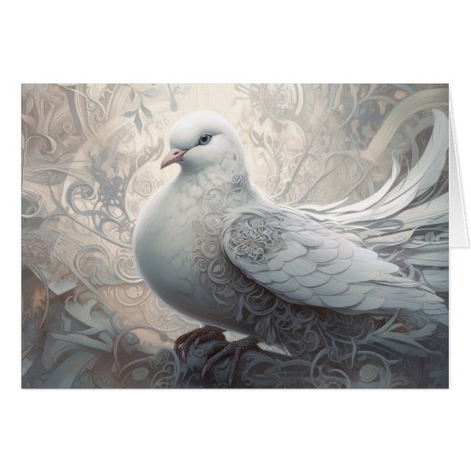  ivoor witte bruiloft duif (Voorkant Horizontaal)