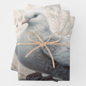 ivoor witte bruiloft duif inpakpapier vel (In situ)