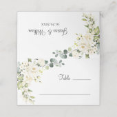 Ivoor witte rozen bloemengroen bruiloft tafel (Buitenkant ongevouwen)