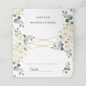 Ivoor Witte Rozen Bloemrijke Groene Huwelijks Tafe (Buitenkant ongevouwen)