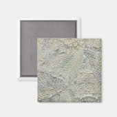 Ivoor Witte Slang Huid Koelkast Magneet Vierkant (Voorkant / Achterkant)