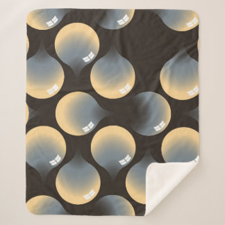 Ivoor Zilver: Geometrisch Droplets Design Sherpa Deken