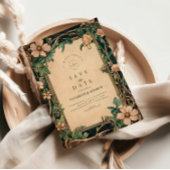 Ivoorbloei Art Nouveau bruiloft Save The Date