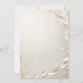 Ivoorbloemen op uitnodiging voor bruiloft (Achterkant)