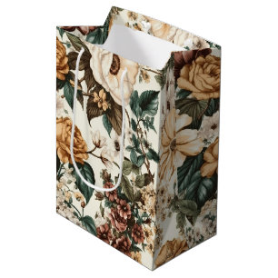 ivoorbloemen, veelkleurige Rozen Medium Cadeauzakje