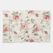 Ivoorblush roze rozen Bloemen Theedoek (Horizontaal)