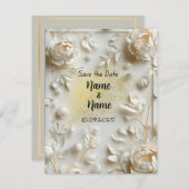 Ivoorbruiloftsuitnodiging (Voorkant / Achterkant)
