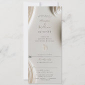 Ivoorcrème witte All-in-One bruiloft Kaart (Voorkant)