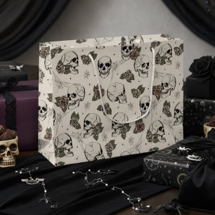 Ivoorgotische schedels en Rozen Halloween Groot Cadeauzakje