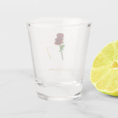 Ivoorgoud Roos bruiloft Shot Glas (Achterkant)