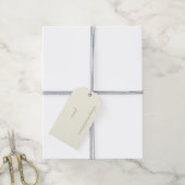 Ivoorkleurige Felicitaties Gift Label Cadeaulabel (Met Touw)