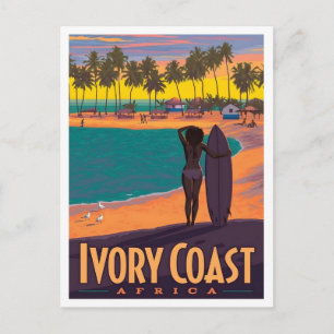 Ivoorkust Afrika Vintage Reizen Briefkaart