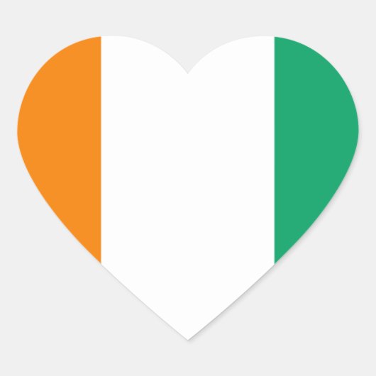 ivoorkust hart sticker (Voorkant)