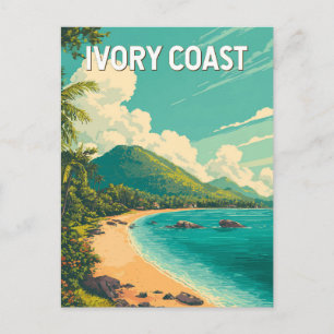 Ivoorkust Illustratie Reis Kunst Vintage Briefkaart